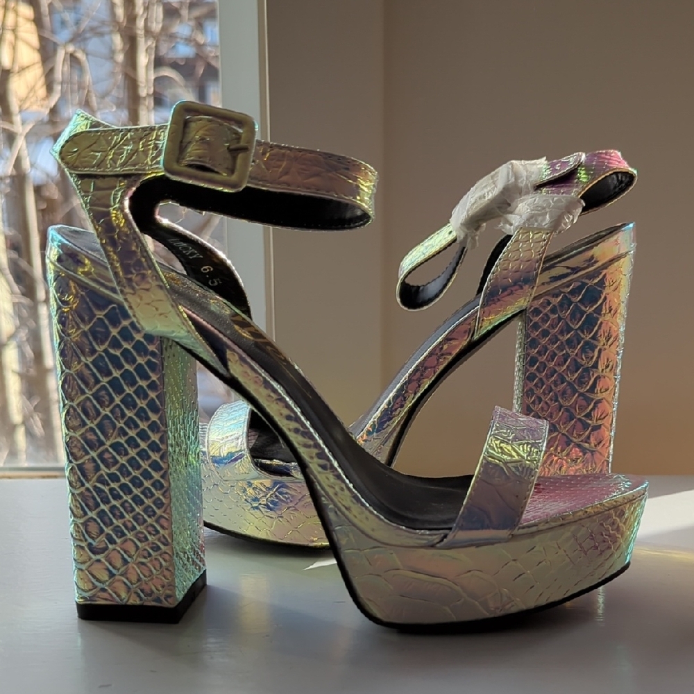 Iridescent Platform Heels